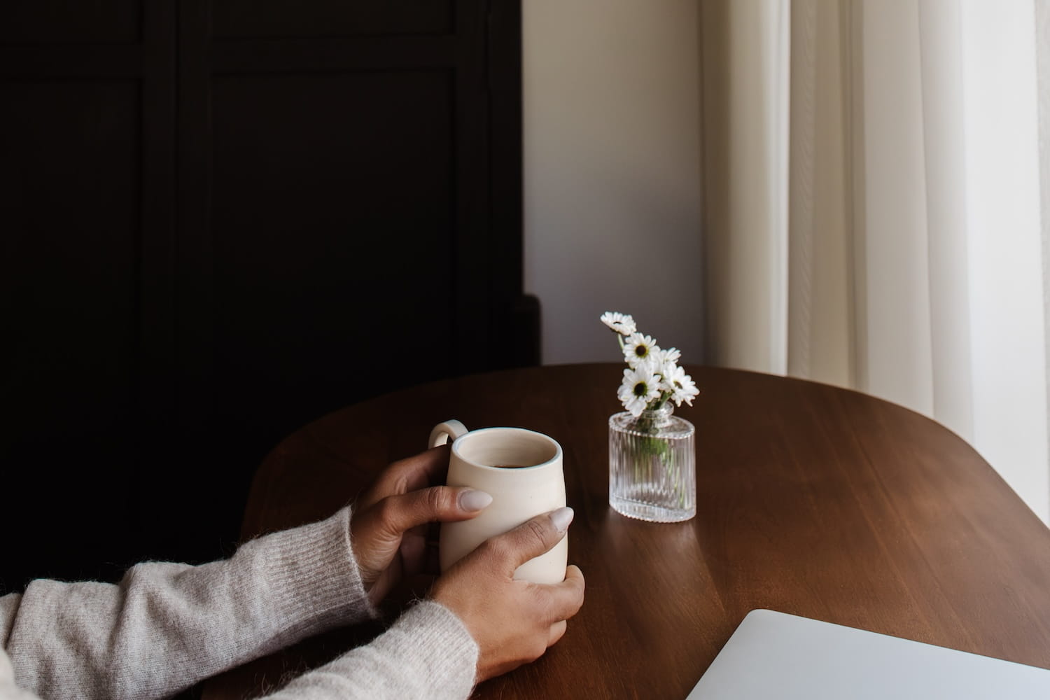 Overfunctioning in Relationships: pondering woman holding coffee mug
